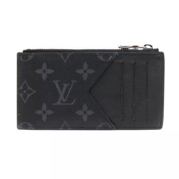 Auth LOUIS VUITTON Monogram Eclipse Coin Card Holder Coin Purse authentic - Picture 6 of 15